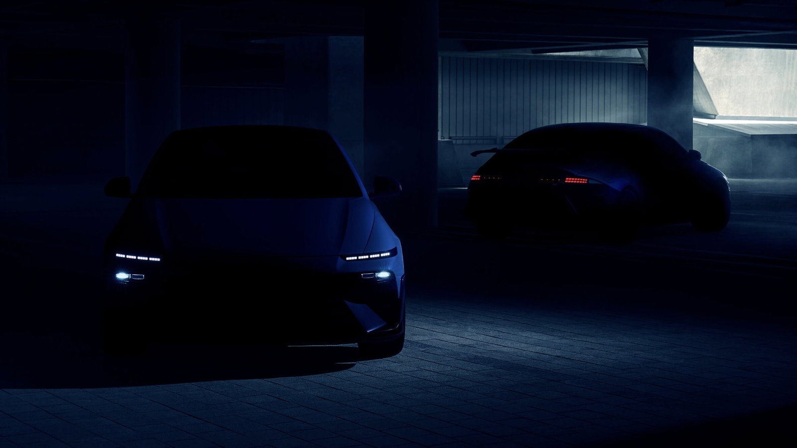 Hyundai Ioniq 6 N teaser - front and rear